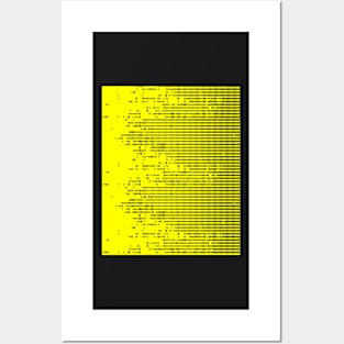 Yellow data dots abstract Posters and Art